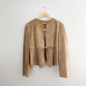 Vintage Valerie Stevens Leather Tie Jacket